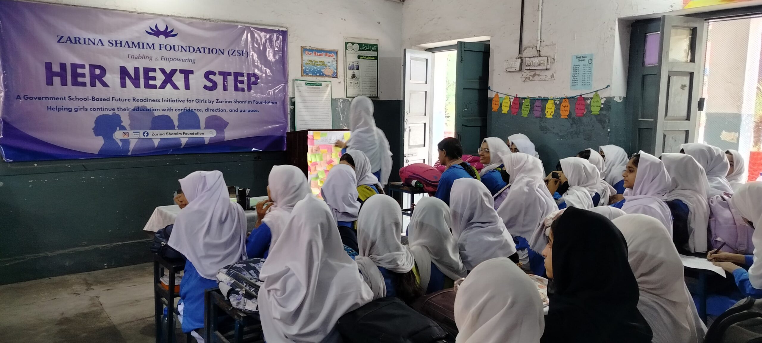 Girls attending a Her Next Step career guidance session